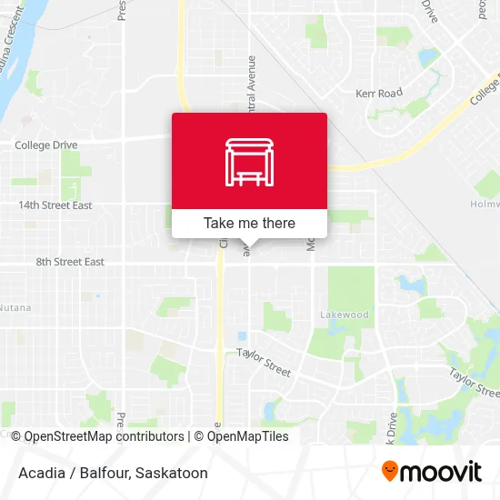 Acadia / Balfour map