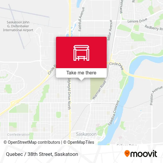 Quebec / 38th Street map