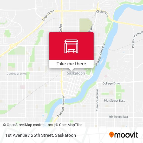 1st Avenue / 25th Street map