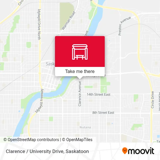 Clarence / University Drive map