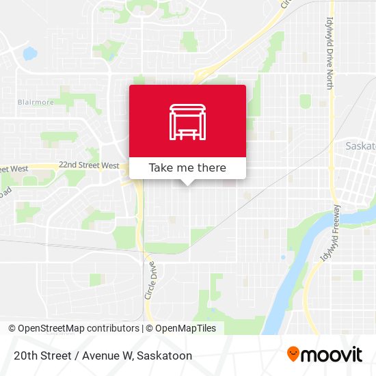 20th Street / Avenue W map