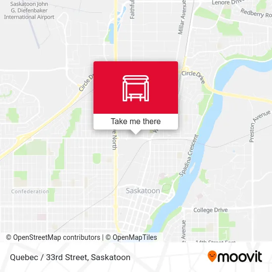 Quebec / 33rd Street map