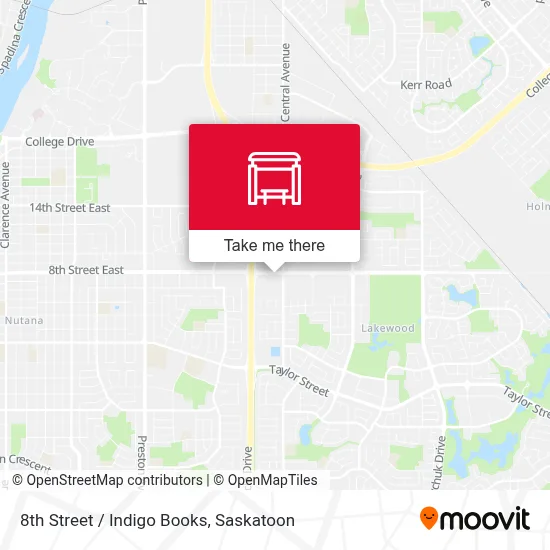 8th Street / Indigo Books map