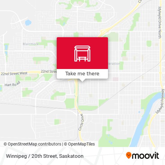 Winnipeg / 20th Street map