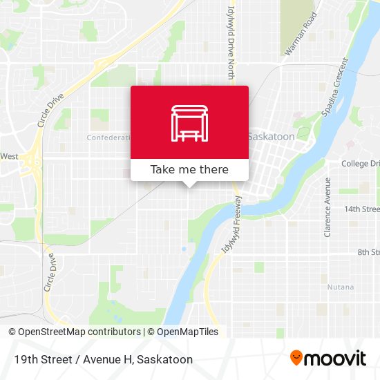19th Street / Avenue H map