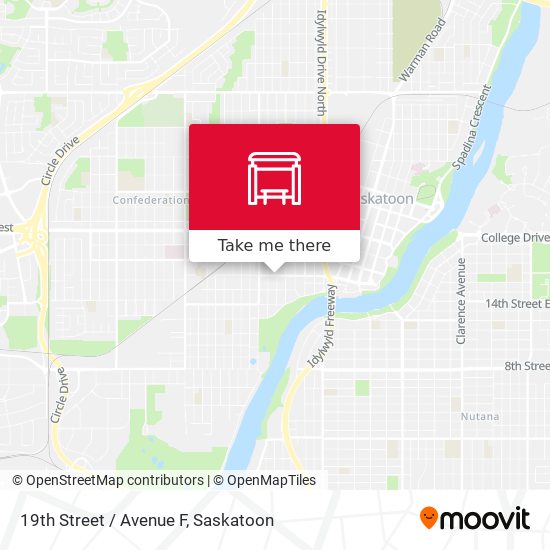 19th Street / Avenue F map
