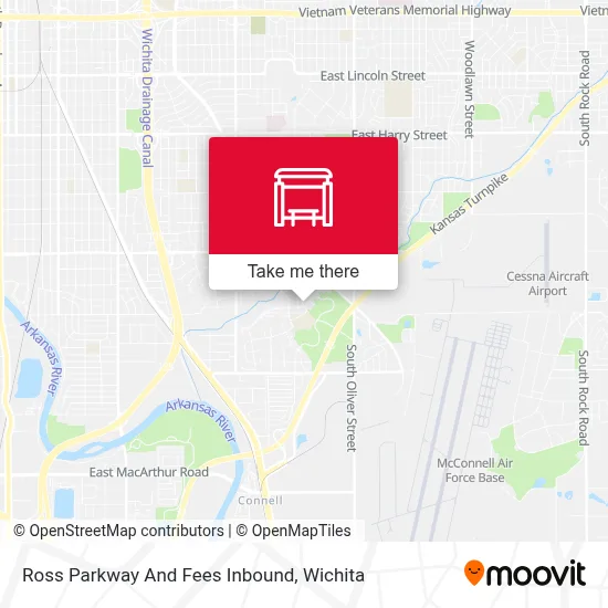 Ross Parkway And Fees Inbound map