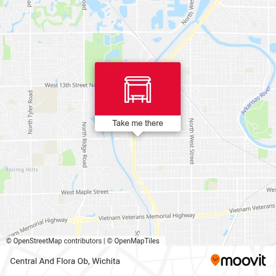 Central And Flora Ob map