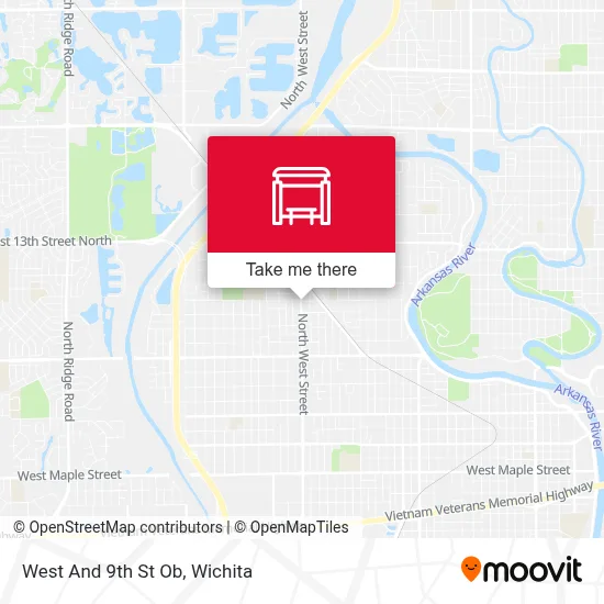 West And 9th St Ob map
