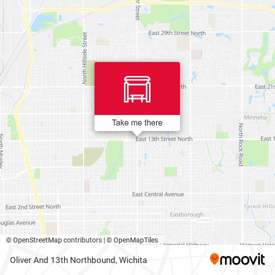Oliver And 13th Northbound map