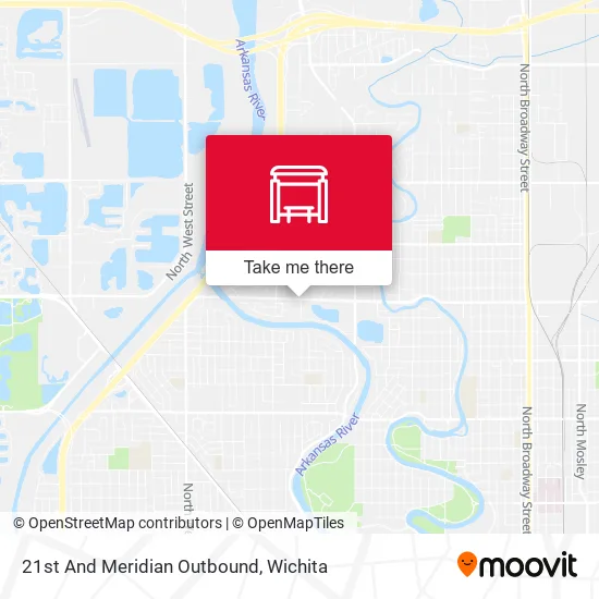 Mapa de 21st And Meridian Outbound