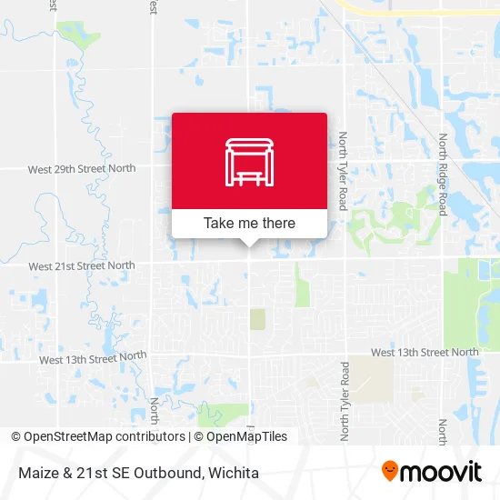 Maize & 21st SE Outbound map
