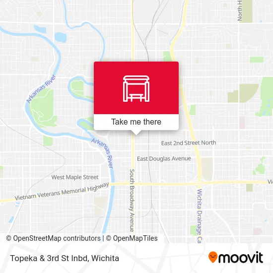 Topeka & 3rd St Inbd map
