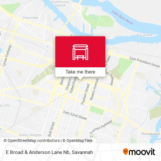 Mapa de E Broad & Anderson Lane Nb