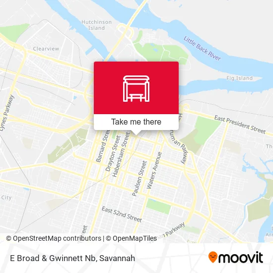 Mapa de E Broad & Gwinnett Nb