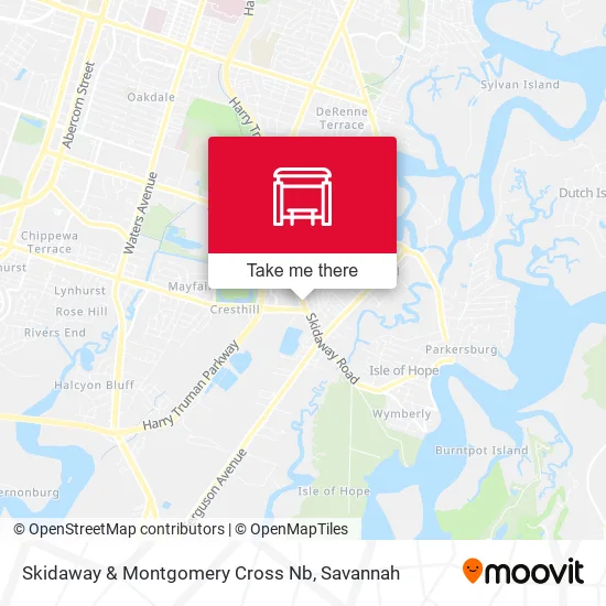 Mapa de Skidaway & Montgomery Cross Nb