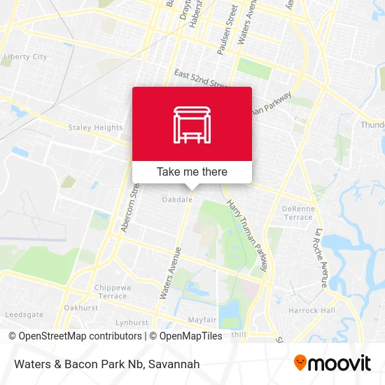 Mapa de Waters & Bacon Park Nb
