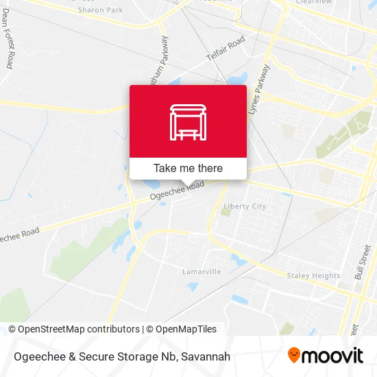 Mapa de Ogeechee & Secure Storage Nb