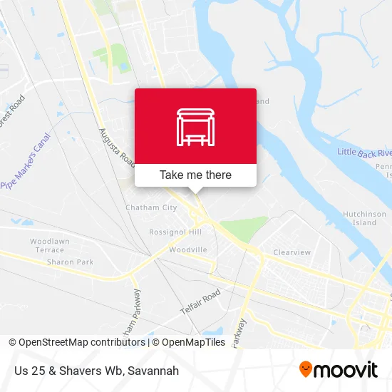 Mapa de Us 25 & Shavers Wb