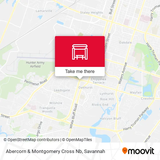 Mapa de Abercorn & Montgomery Cross Nb
