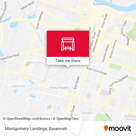 Mapa de Montgomery Landings