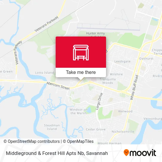 Mapa de Middleground & Forest Hill Apts Nb