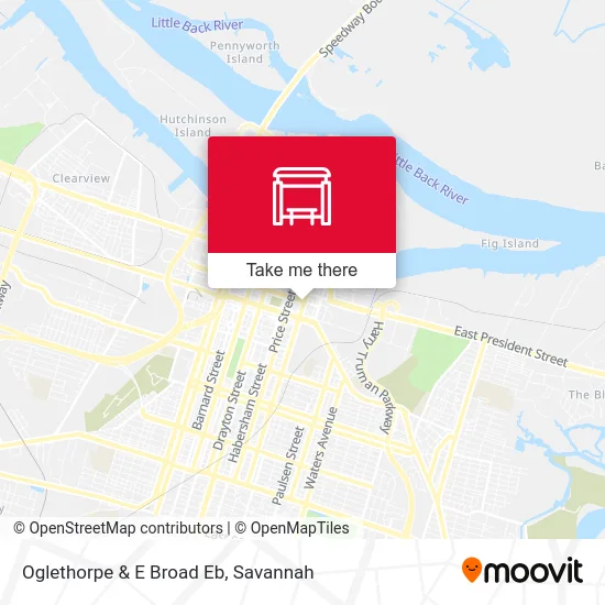 Mapa de Oglethorpe & E Broad Eb