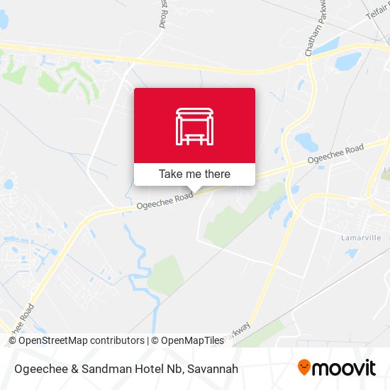 Mapa de Ogeechee & Sandman Hotel Nb