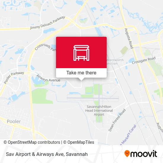 Sav Airport & Airways Ave map