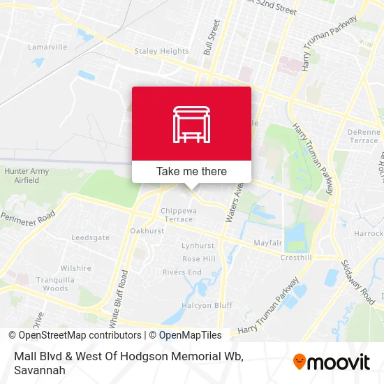 Mall Blvd & West Of Hodgson Memorial Wb map