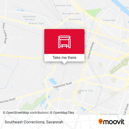 Southeast Corrections map