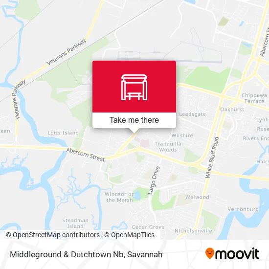 Mapa de Middleground & Dutchtown Nb