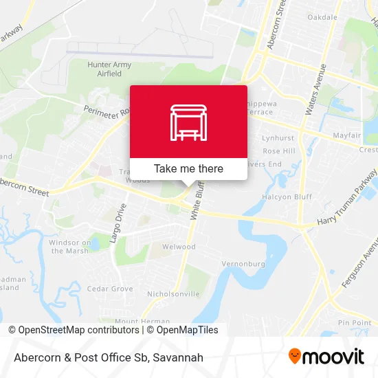 Abercorn & Post Office Sb map