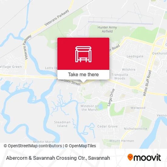 Mapa de Abercorn & Savannah Crossing Ctr.