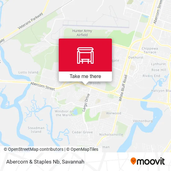 Mapa de Abercorn & Staples Nb