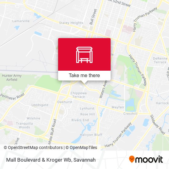Mall Boulevard & Kroger Wb map