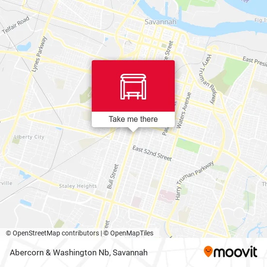 Mapa de Abercorn & Washington Nb