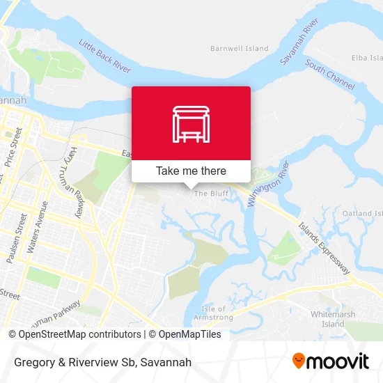 Gregory & Riverview Sb map