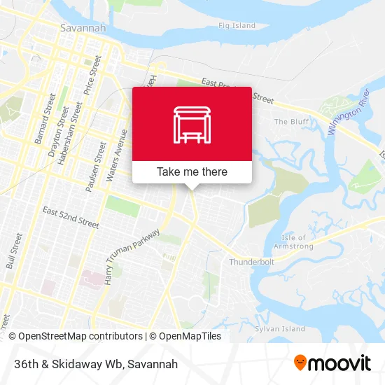 Mapa de 36th & Skidaway Wb