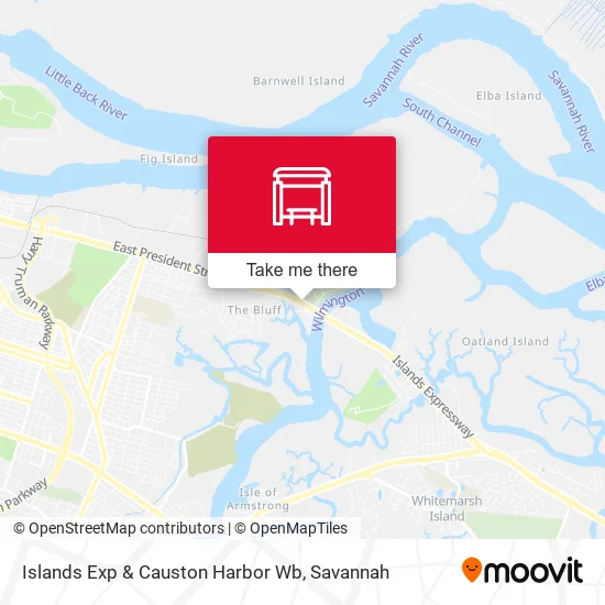 Mapa de Islands Exp & Causton Harbor Wb