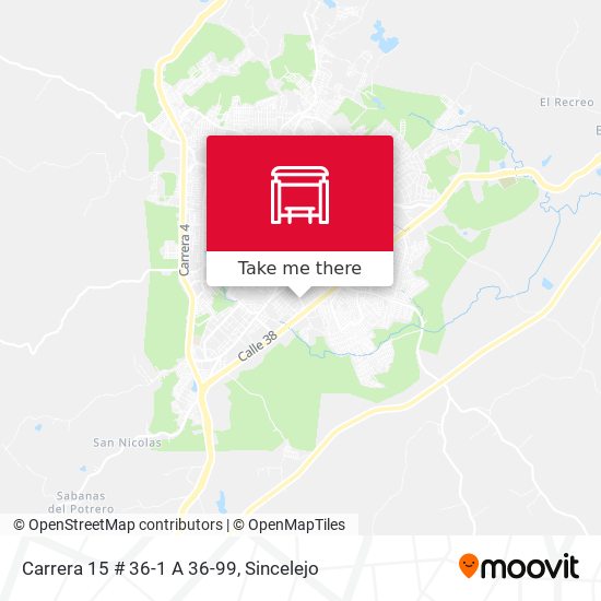 Mapa de Carrera 15 # 36-1 A 36-99