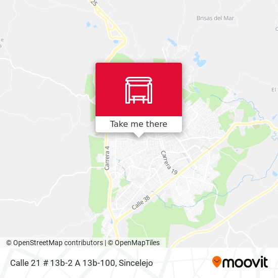 Calle 21 # 13b-2 A 13b-100 map
