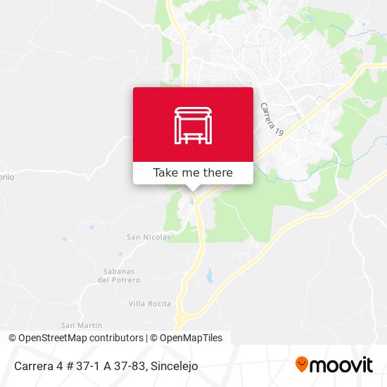 Mapa de Carrera 4 # 37-1 A 37-83