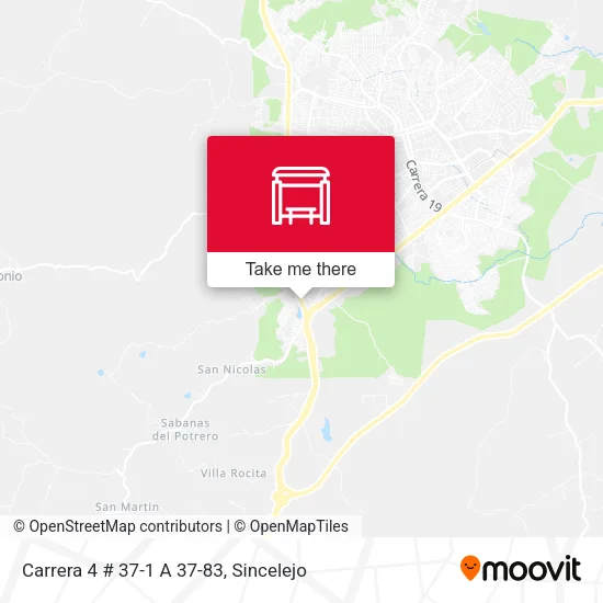 Mapa de Carrera 4 # 37-1 A 37-83