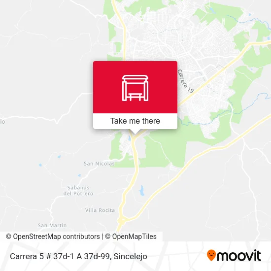 Mapa de Carrera 5 # 37d-1 A 37d-99