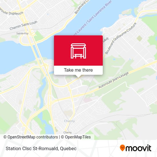 Station Clsc St-Romuald map