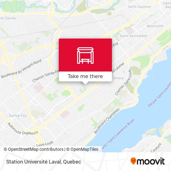 Station Université Laval map