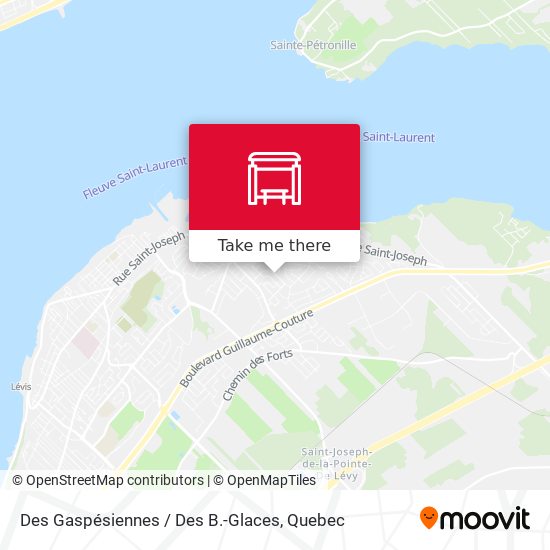 Des Gaspésiennes / Des B.-Glaces map