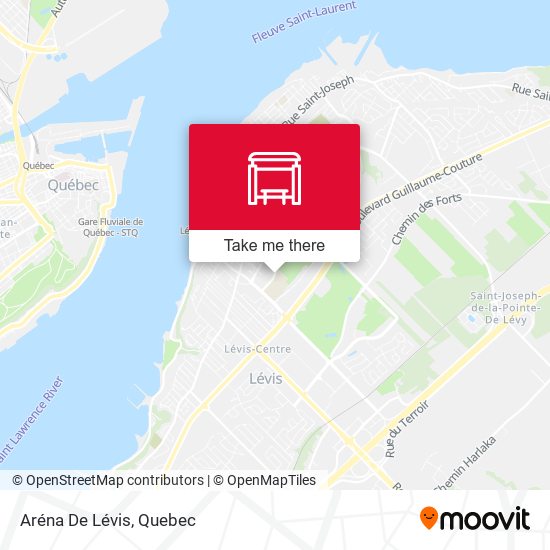 Aréna De Lévis map