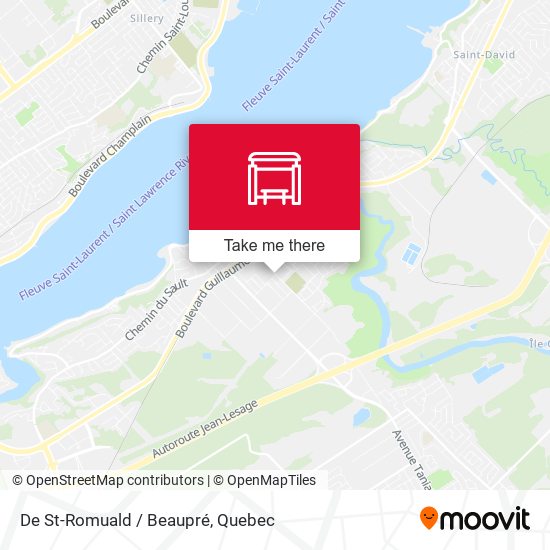 De St-Romuald / Beaupré map